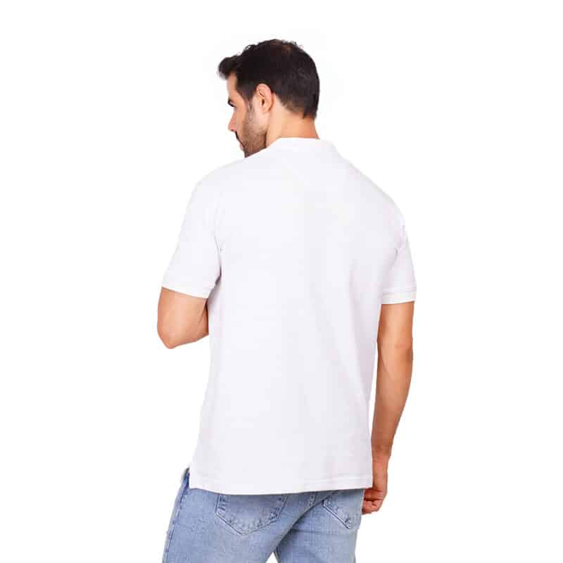 Coup - Plain Mandarin Collar Polo T-shirt - Image 2
