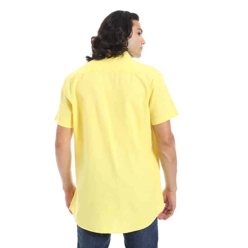 Summer Collection– Chest Pocket Regular Fit Shirt with Short Sleeves - Image 2