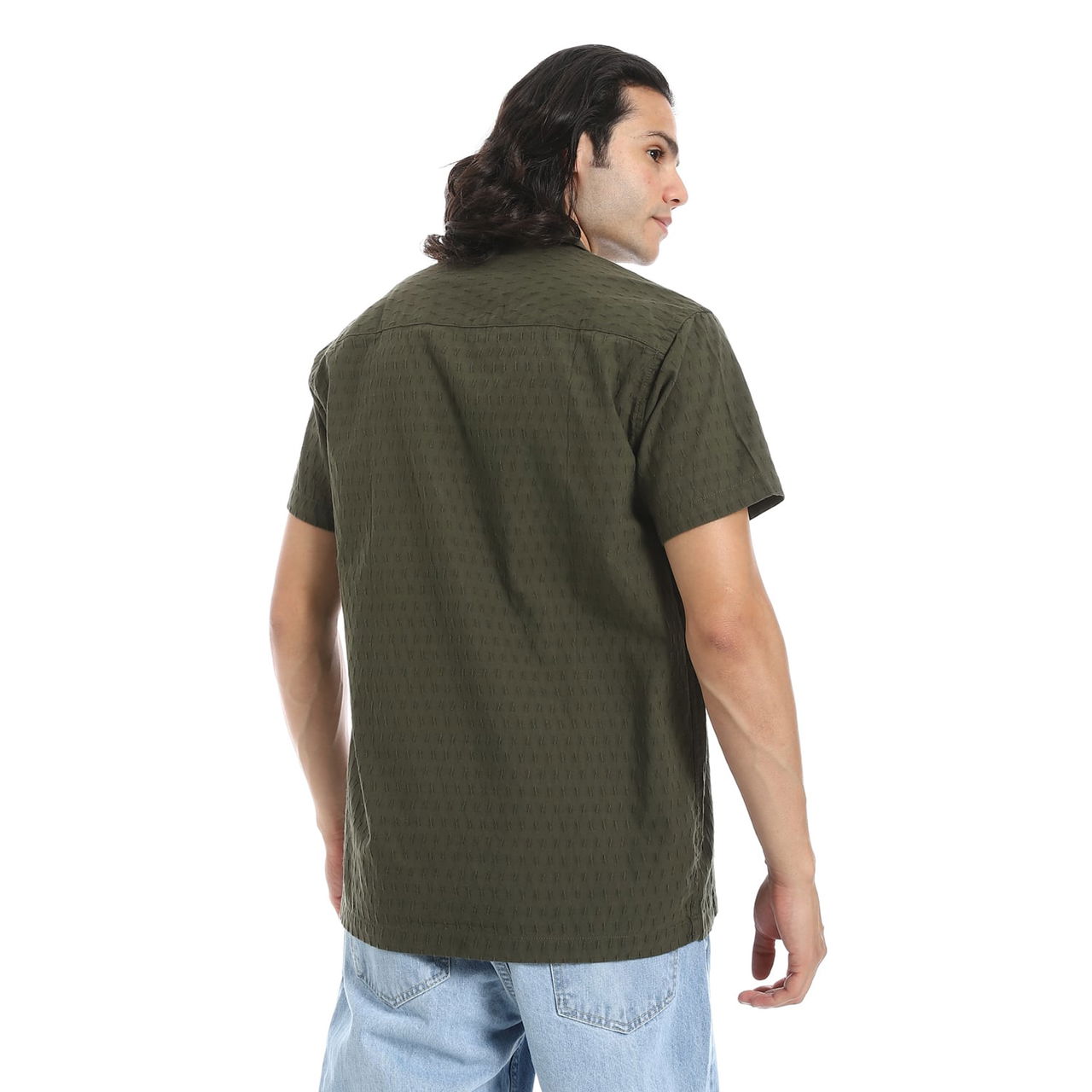 Coup - Summer Textured Linen Shirt Regular Fit, Short Sleeve - Image 2