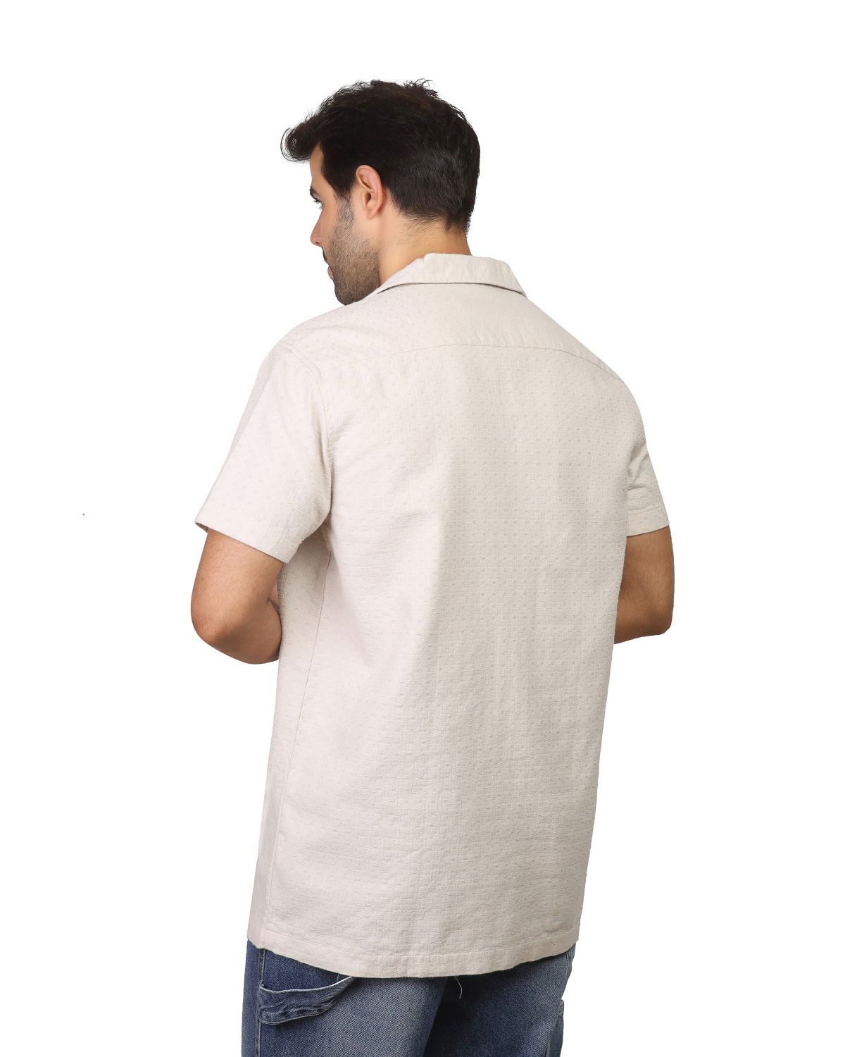 Coup - Interlock Detail Regular Fit Shirt with Camp Collar - Image 2