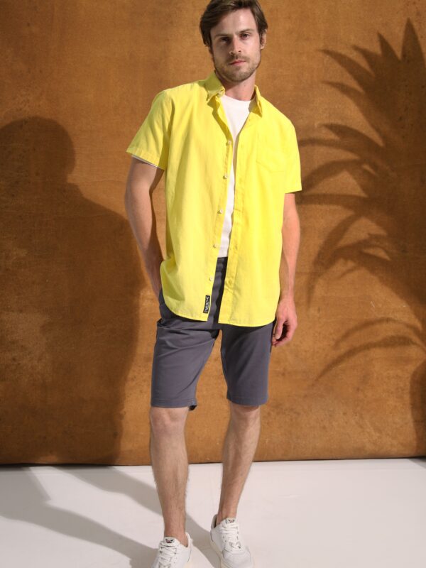 Summer Collection– Chest Pocket Regular Fit Shirt with Short Sleeves