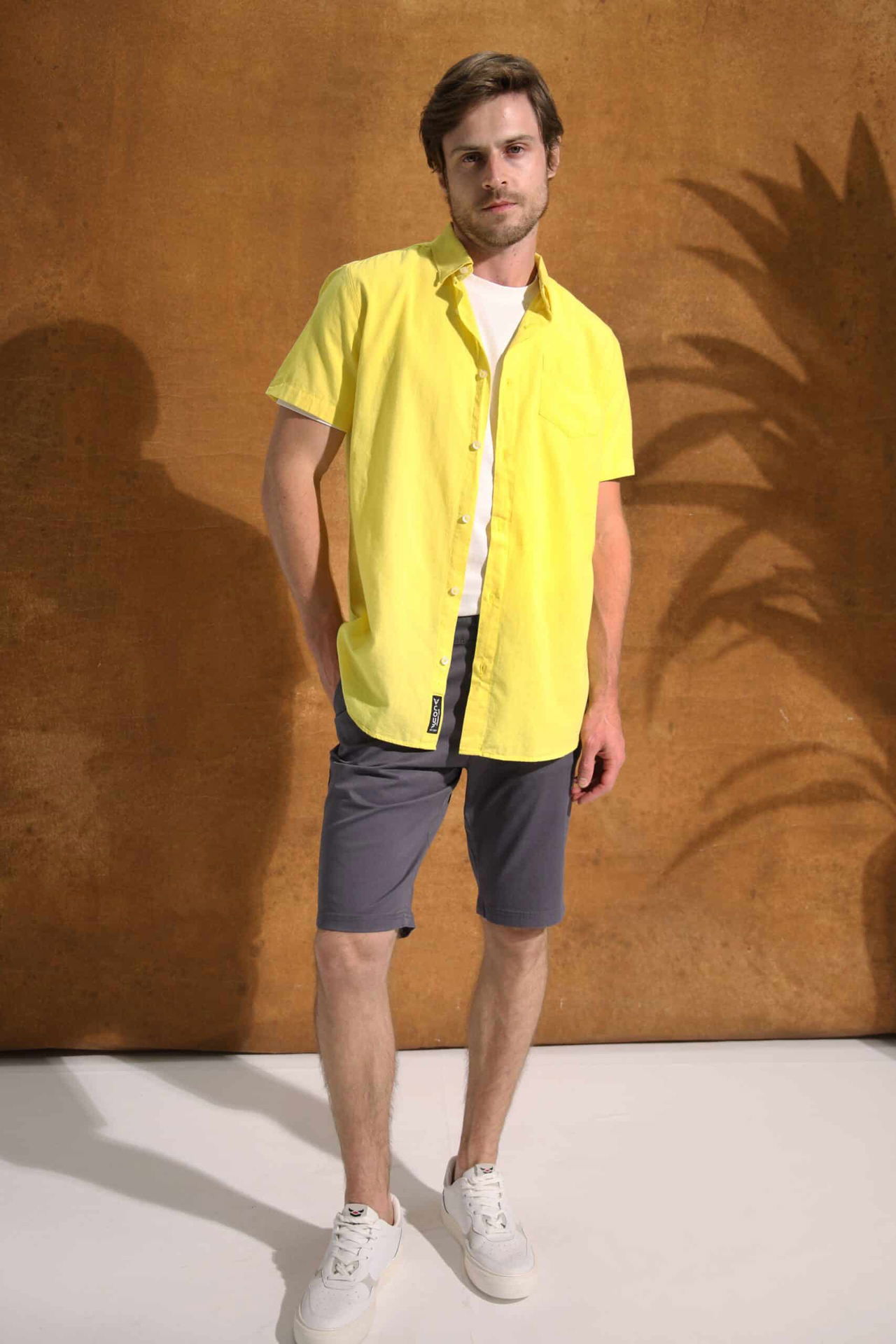 Summer Collection– Chest Pocket Regular Fit Shirt with Short Sleeves