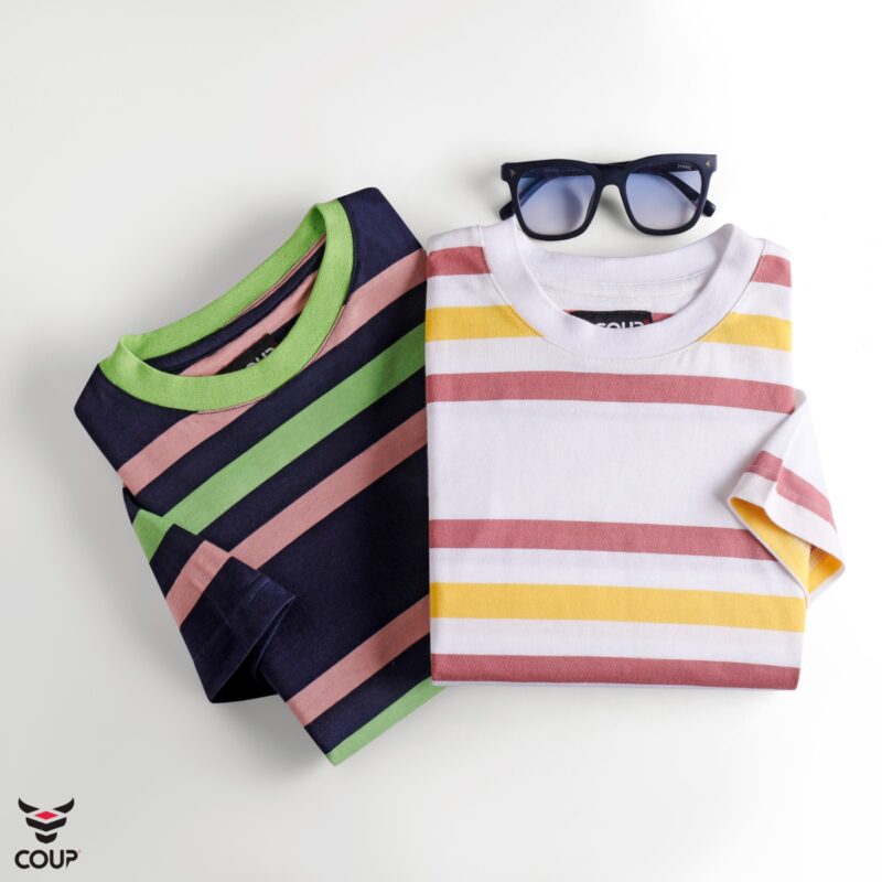 Coup - Striped T-Shirt With Short Sleeves