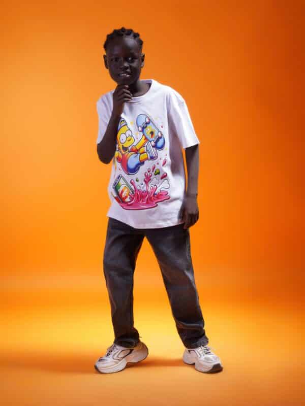 Coup - Boy Loose Fit Half Sleeves PrintedPale T-Shirt