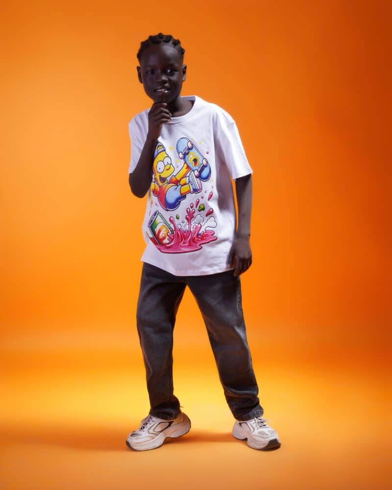 Coup - Boy Loose Fit Half Sleeves PrintedPale T-Shirt