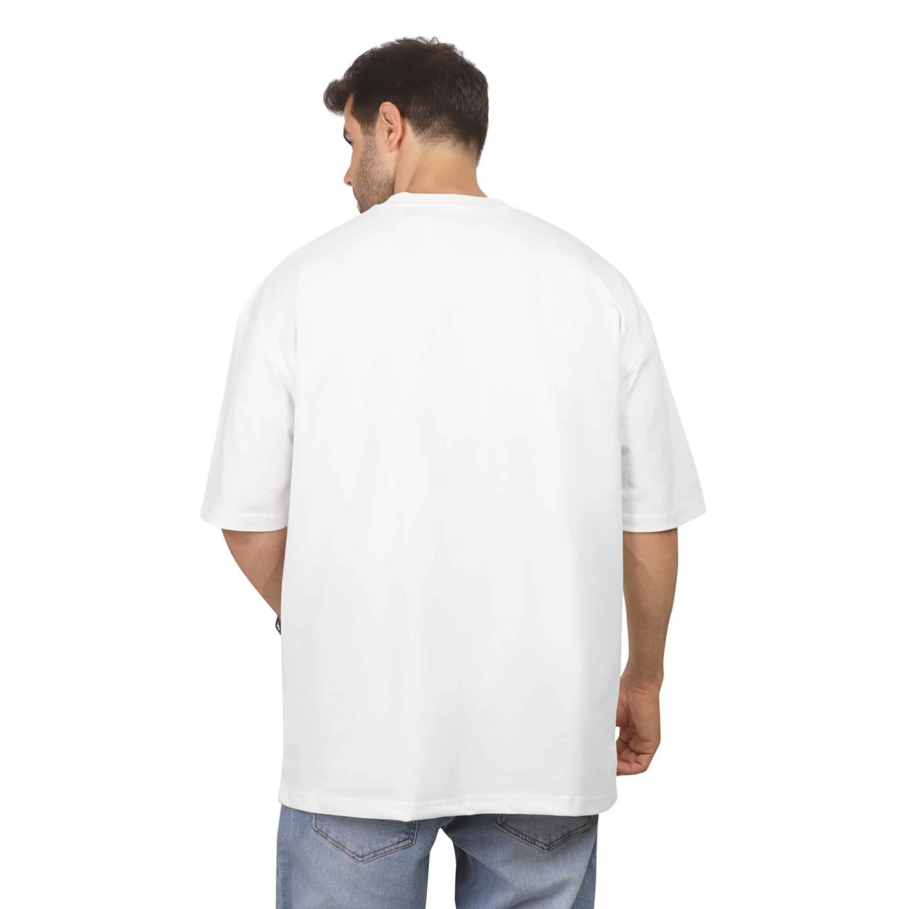 Coup - Unisex Unique Text Printed - Oversize White T-Shirt - Image 2