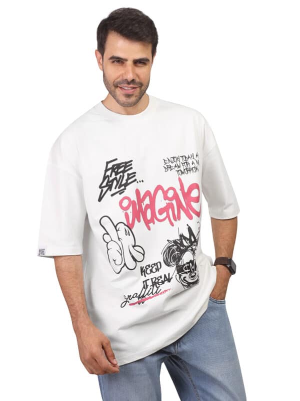Coup -  Mickey Mouse Printed Unisex Oversize Cotton T-shirt