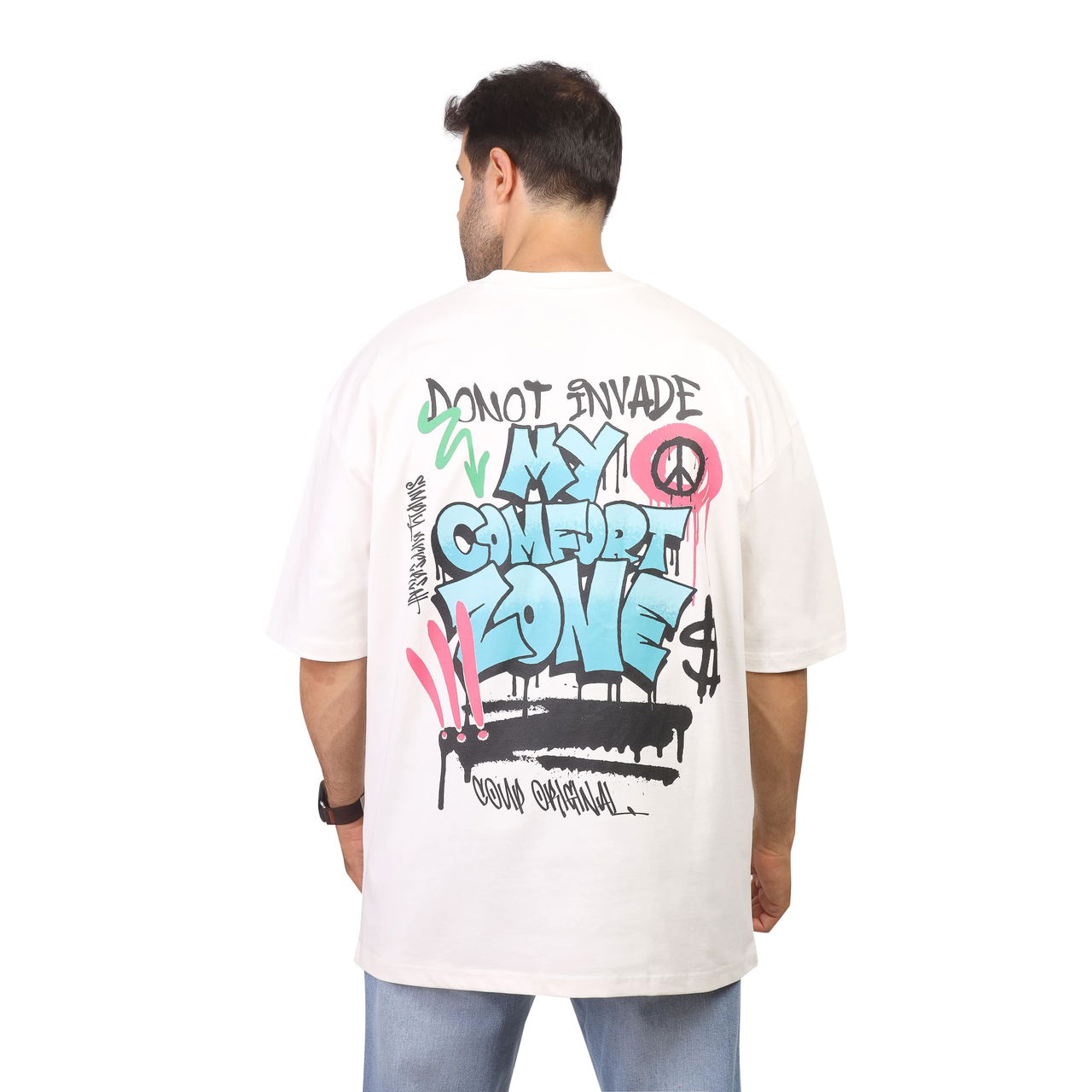 Coup – Slogan Printed Oversize T-shirt - Image 2