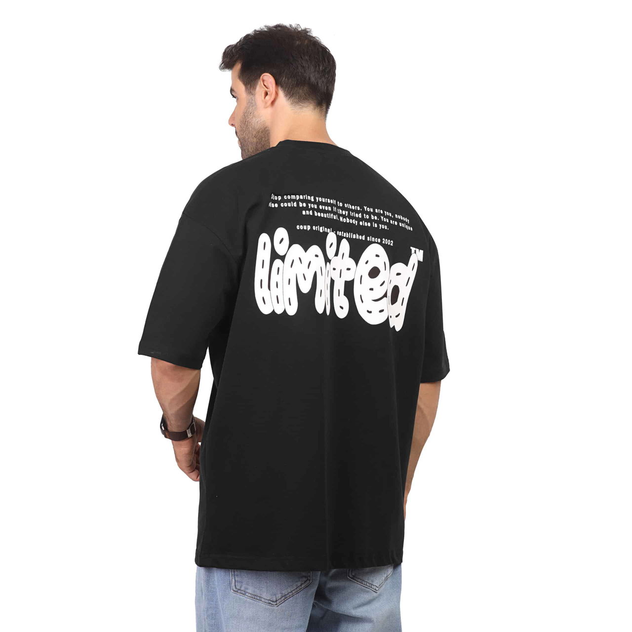 Coup - Men's Text Printed Black T-Shirt Coup - Men's Text Printed Black T-Shirt - Image 2