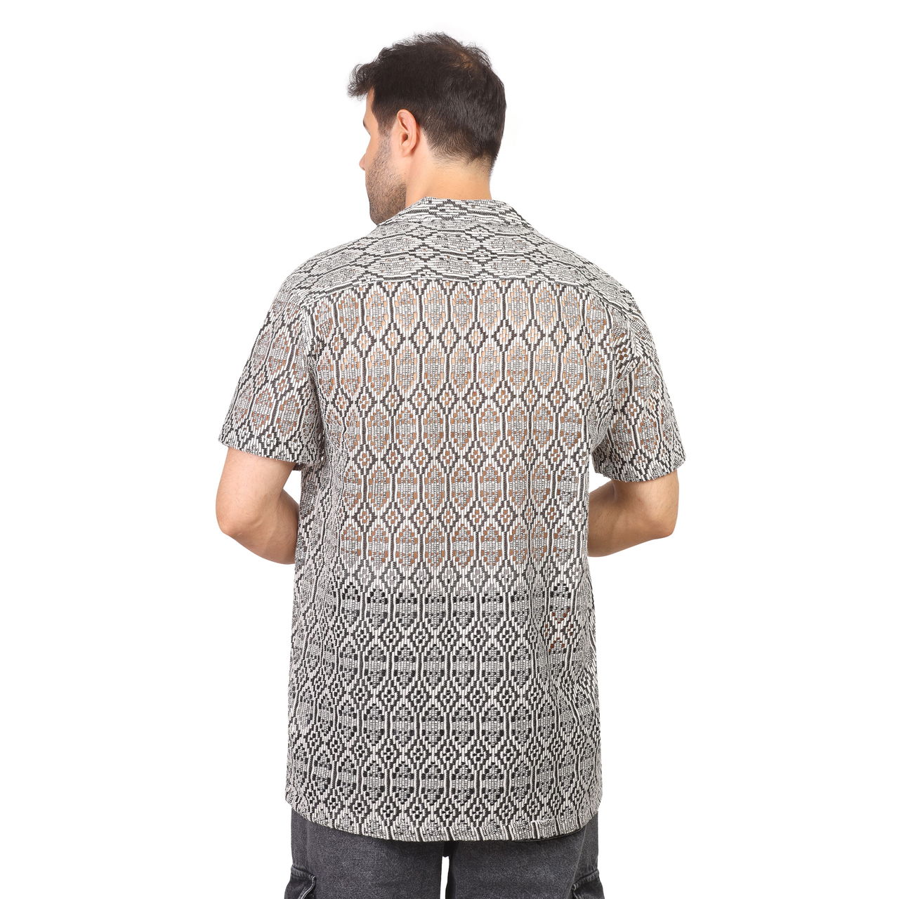Coup - Regular Fit Apache Collar Knitwear, Short Sleeve Shirt - Image 2