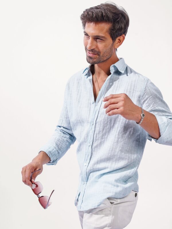 Coup - Linen Shirt Classic Collar Buttoned Long Sleeve