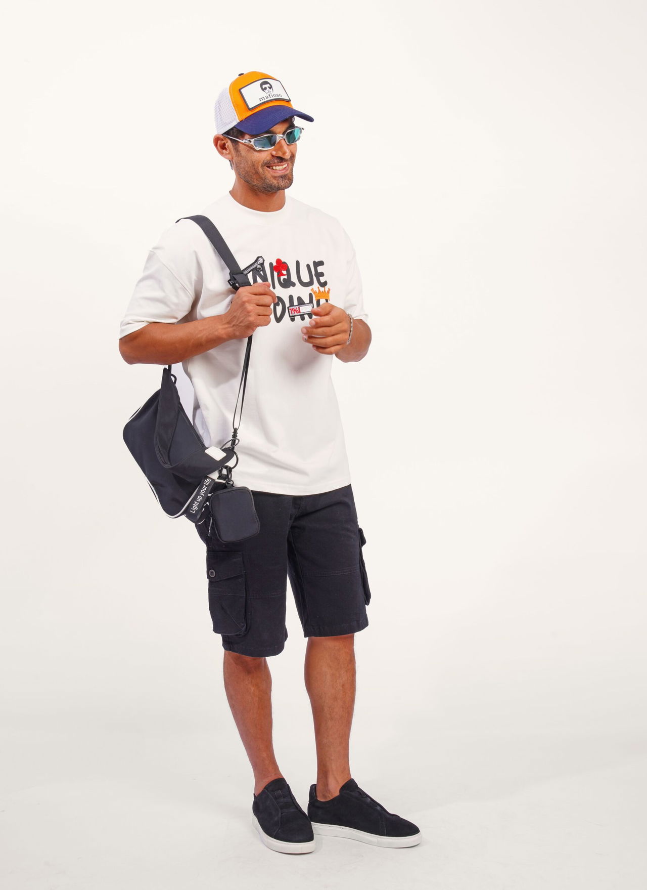 Coup - Unisex Unique Text Printed - Oversize White T-Shirt