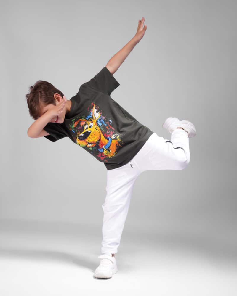 Coup - Cotton Short Sleeve T-Shirt - With Scooby Doo  Print