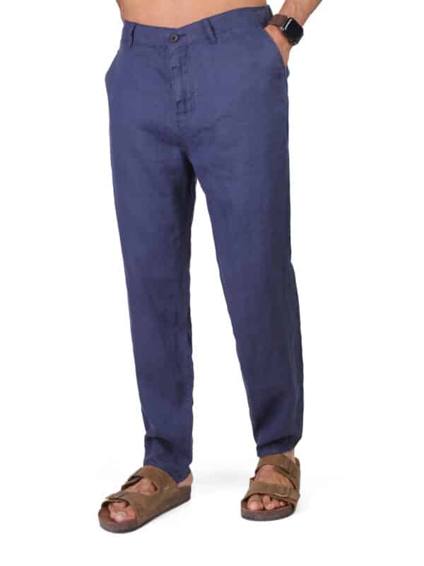 Coup - Straight Leg Comfortable Fit 100% Linen Pants