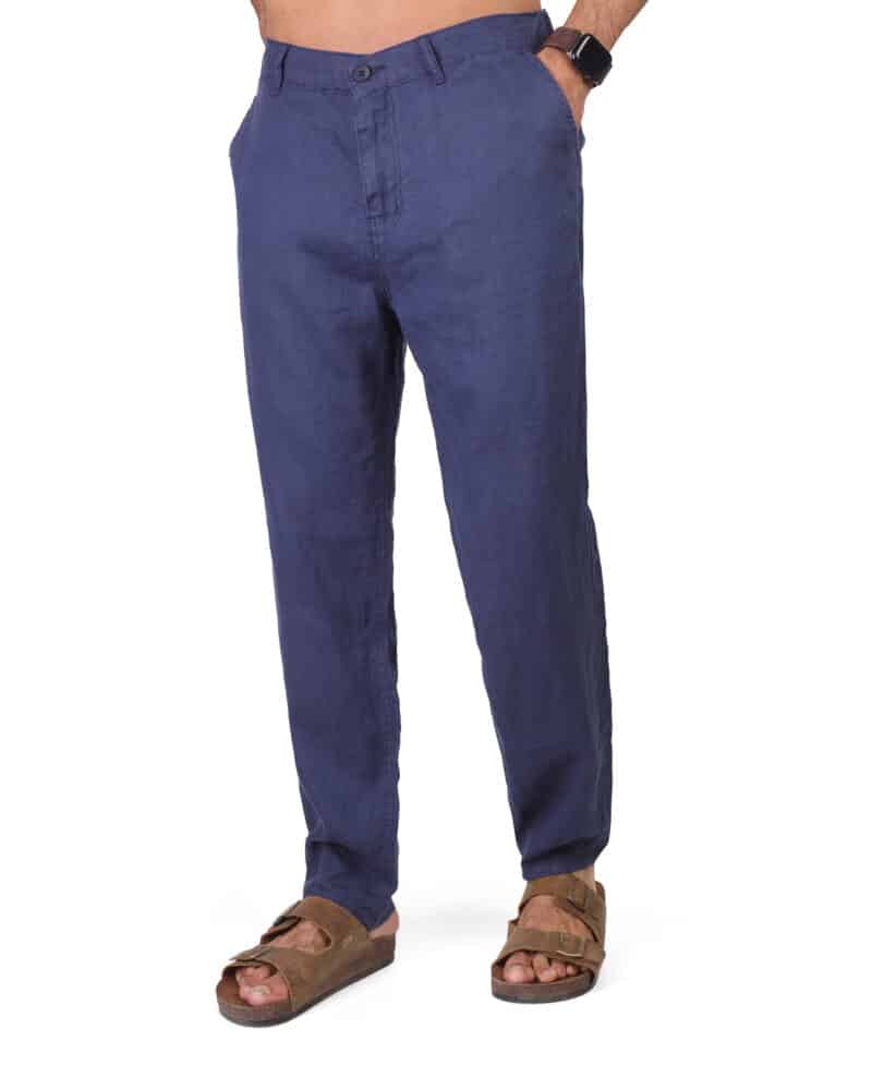 Coup - Straight Leg Comfortable Fit 100% Linen Pants