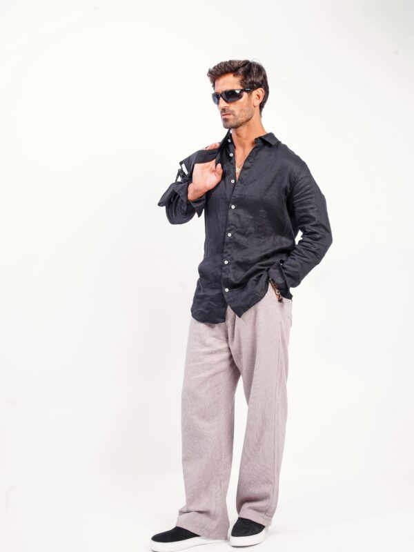 Coup - 100% Linen Fabric Wide Leg Summer Pants