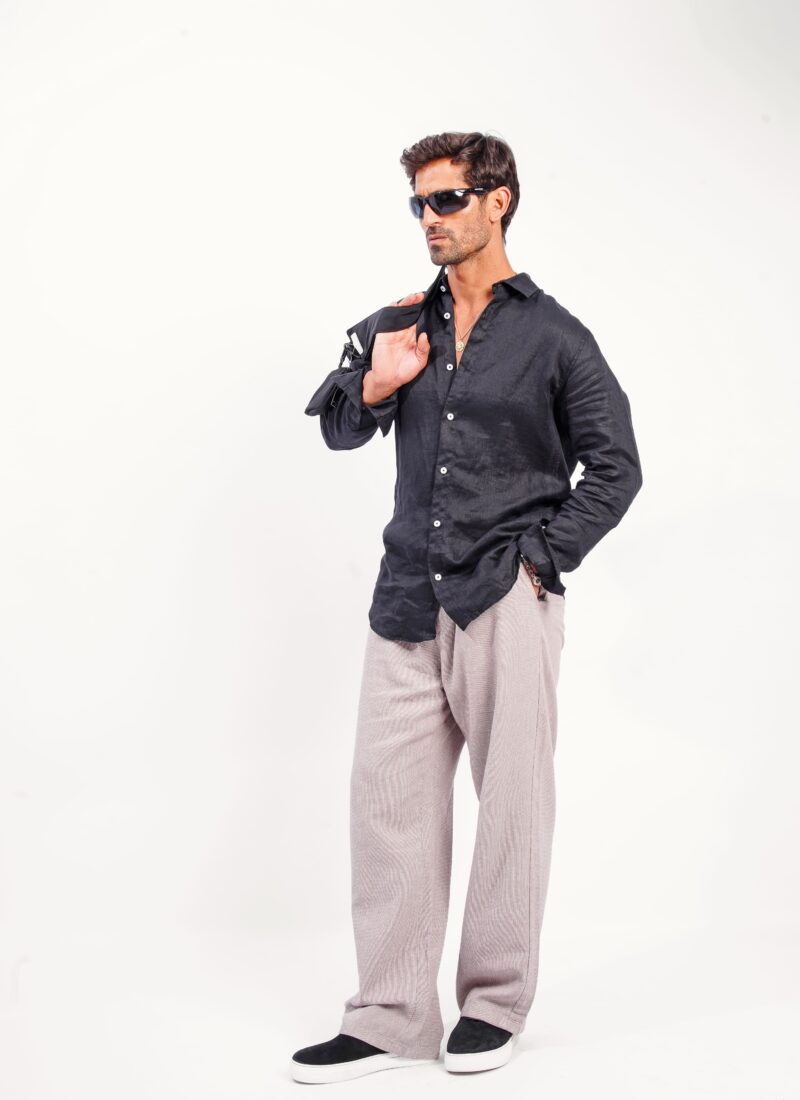 Coup - 100% Linen Fabric Wide Leg Summer Pants
