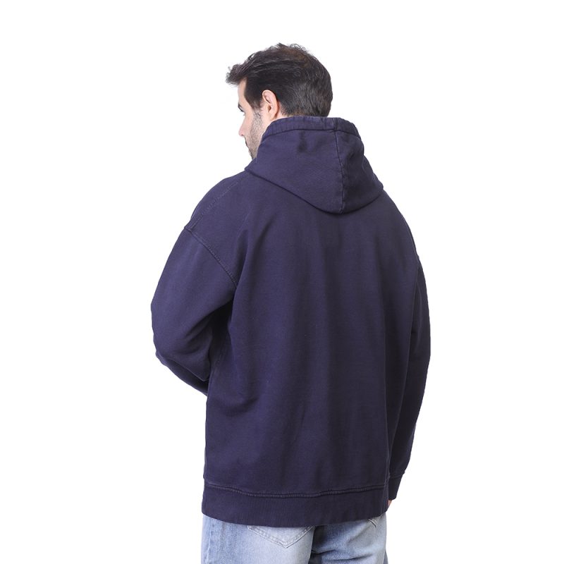 Coup - Men's Washed Fleece Hoodie with Statement Text - Image 2