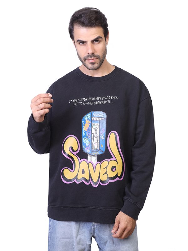 Coup - “SAVED" Payphone Graphic Crewneck Sweatshirt