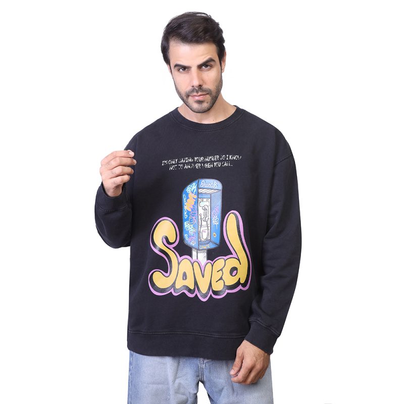 Coup - “SAVED" Payphone Graphic Crewneck Sweatshirt