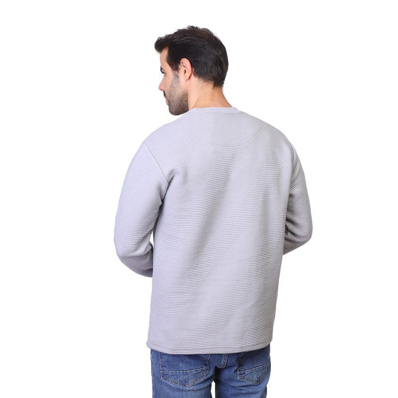 Coup - Men's Textured Diagonal Rib Knit Crewneck Sweatshirt - Image 2