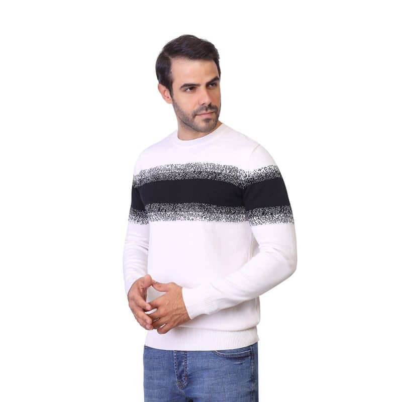 Coup - Crew Neck Two Color Men's Knitwear Sweater